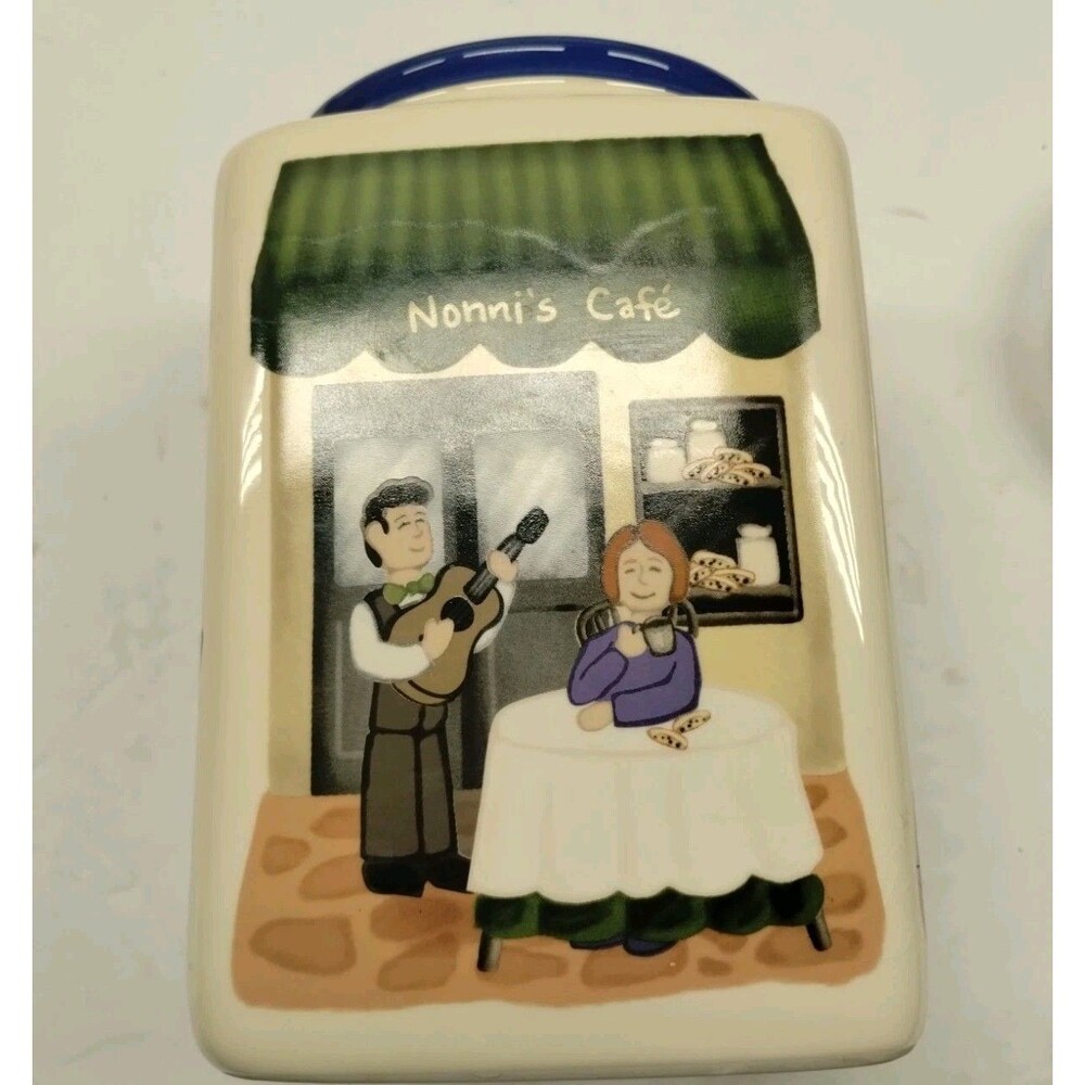 Nonni's Cafe Panetteria Biscuit Cookie Jar Cannister Handmade
